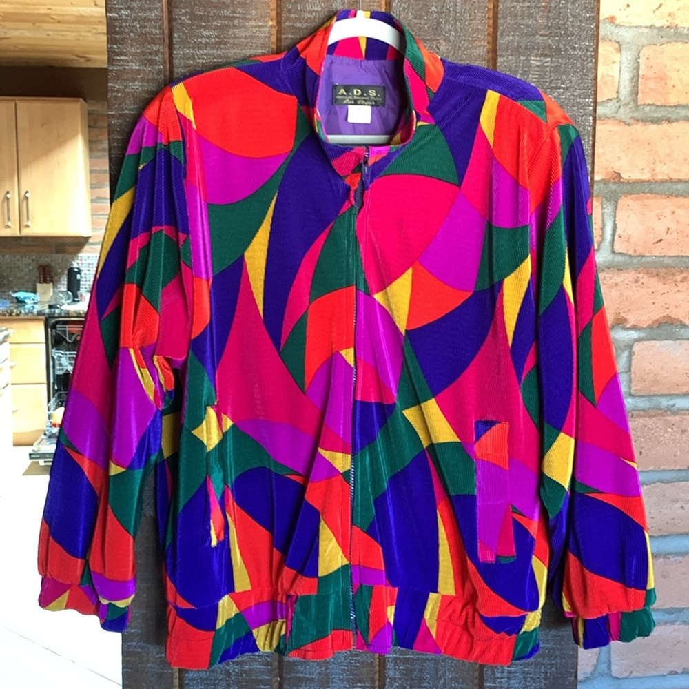 Vintage 80s 90s A.D.S. American Designer Styles women’s jacket oversized medium